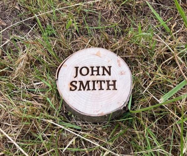 Wooden burial marker